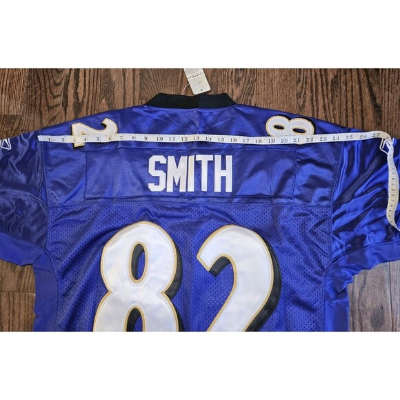 Torrey Smith #82 Baltimore Ravens Reebok On Field Jersey Blue Sz 52 NWT *read - Picture 7 of 11